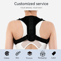 Sangle Correctrice de Posture Noire en Gros pour Usine, Soutien Dorsal Flexible pour l'Exercice Quotidien et la Vie Quotidienne