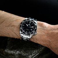 Jam tangan Diver mekanik pria, tahan air, baja nirkarat otomatis Bisnis Mewah Logo kustom safir cadangan daya Miyota