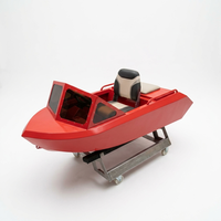 Mini jet ski rouge prêt à être expédié, kart aquatique électrique, bateau à moteur électrique, coque en aluminium, vitres teintées, embarcation personnelle