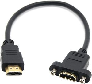 Câble d'extension HDMI SYONG haute vitesse mâle-femelle avec support à vis, compatible 1080P pour lecteur <span class=keywords><strong>Blu</strong></span>-<span class=keywords><strong>ray</strong></span>, téléviseur 3D, noir - Product Image 3