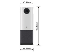 Webcam panoramique 4K convertible 3 en 1 avec 4 microphones et haut-parleur pour les séminaires et les réunions en table ronde