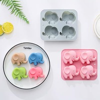 Moule à gâteau en silicone mignon Panda Éléphant - Compatible lave-vaisselle et four pour pudding, gelée, chocolat, bougies, savons et créations en plâtre