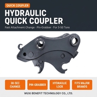Attache rapide hydraulique pour excavatrice, grappin à broches, coupleur à verrouillage automatique manuel, double sécurité pour équipement CAT Komatsu de 3 à 50 tonnes