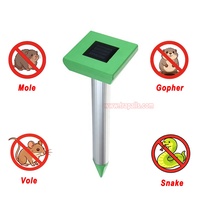 Répulsif ultrasonique solaire étanche à fréquence variable pour taupes, campagnols et serpents, pour extérieur