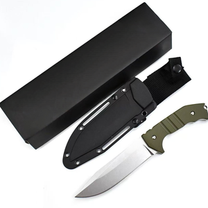 Cuchillo Táctico de Hoja Fija, Acero CPM-3V, Mango de Fibra de Nylon, con Funda, Cuchillo Largo para Camping y Actividades al Aire Libre, OEM - Product Image 5