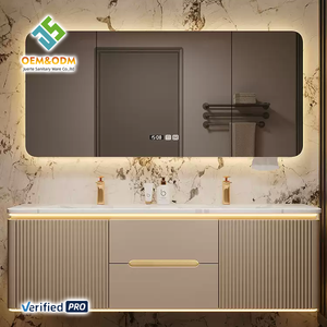 Oem hiện đại 2025 Trắng phòng tắm bồn rửa bảng bàn tủ Bảng điều khiển với đồng drainer phòng ngủ phòng tắm ăn vanities và vòi nước - Product Image 2