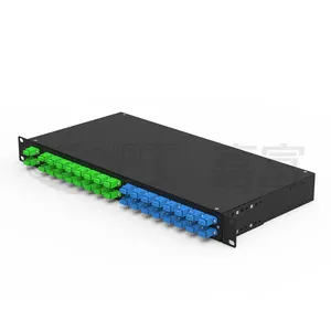 1U 19 inç 1*16 1*32 Port rafa monte PLC Splitter Fiber optik Patch Panel ABS kutusu tipi FTTH fiber dağıtım terminali kutusu