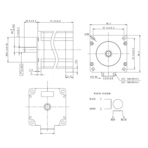 Motori <span class=keywords><strong>Stepper</strong></span> Ibridi HEM HEM-23D6011 ad Alta Precisione Antipolvere <span class=keywords><strong>Nema</strong></span> 23 1.8 Step 2 Fasi 2.0Nm 5V 2A per Linee Automatiche - Product Image 3