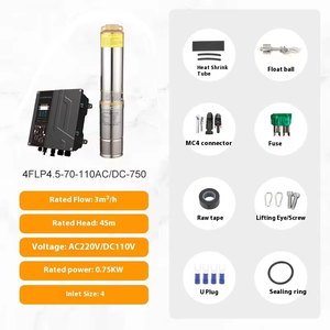 ACDC Hybrid Solar Water <b>Pump</b> <b>Submersible</b> Borehole <b>Pump</b> Brushless Deep Well Solar Water <b>Pump</b> for Agriculture - Product Image 2