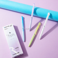 Stylo gel personnalisé avec logo, 0,5 mm, papeterie personnalisée, stylo gel en plastique à encre noire pour étudiants