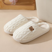 Automne hiver coton pour pantoufles pour femmes nouveau Style ours intérieur maison antidérapant et chaud pour les Couples respirant pour les hommes