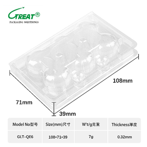 Tùy Chỉnh Chim Cút Khay Trứng Bao Bì Hộp Nhựa Rõ Ràng Trong Suốt Chim Cút Trứng Lưu Trữ Vỏ <span class=keywords><strong>Clam</strong></span> Container Hộp Bán Buôn - Product Image 5