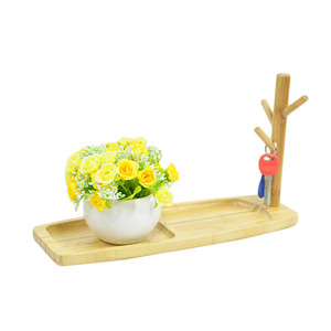 Bamboo entryway key storage box, a decorative piece for the front door, a cute <b>potted</b> <b>plant</b> stand for storage. - Product Image 4