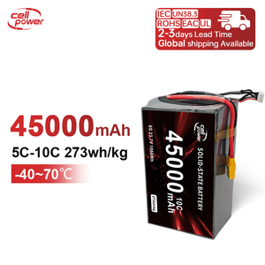 Batería de Estado Sólido de Alto Voltaje 44 45Ah para Drones UAV, Paquete de Baterías de Alta Energía, Recargable, Soluciones Personalizadas - Product Image 2