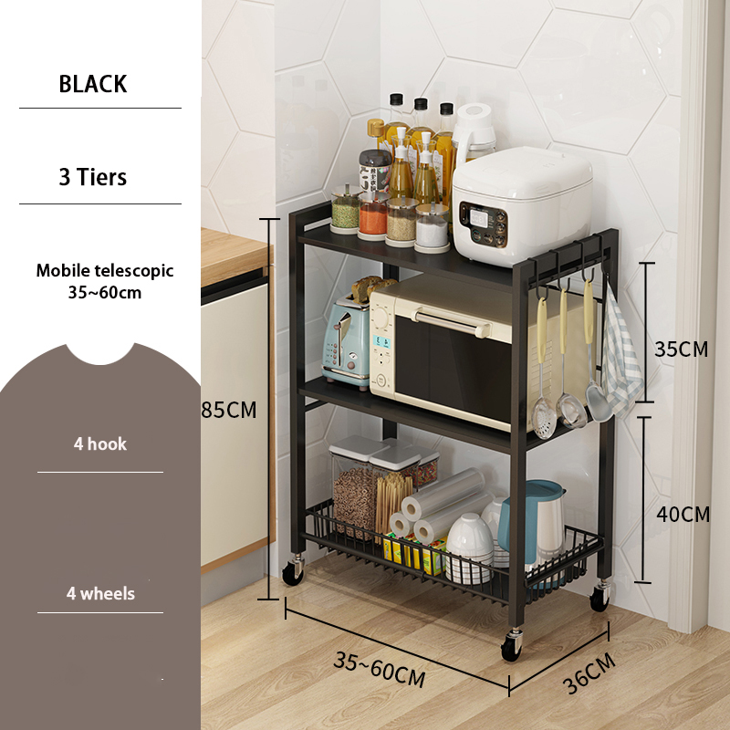 black 3 tier