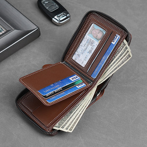 <span class=keywords><strong>Portefeuille</strong></span> <span class=keywords><strong>Homme</strong></span> Tendance à Fermeture Éclair, Porte-Monnaie Court Grande Capacité, Multi-emplacements pour Cartes, Chaîne Intégrée, <span class=keywords><strong>Portefeuille</strong></span> <span class=keywords><strong>Homme</strong></span> à Trois Volets - Product Image 6