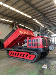 Camions à benne basculante sur chenilles peuvent être personnalisés avec un châssis à chenilles en caoutchouc, offrant une puissance élevée et une stabilité tout-terrain. - Product Image 1