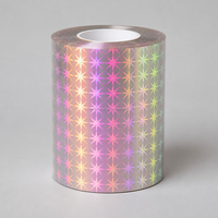Film holographique PET 0,25 mm Max, effet arc-en-ciel, pour lamination, emballage cadeau, emballage de cigarettes, rouleau, taille personnalisée, prix usine
