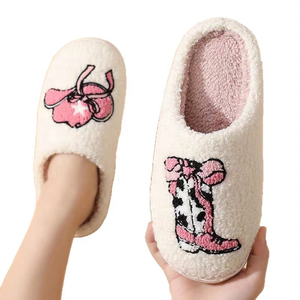 Pantuflas de Algodón con Dibujos Animados para Mujer, Pantuflas Cálidas de Suela Gruesa, Invierno - Product Image 1