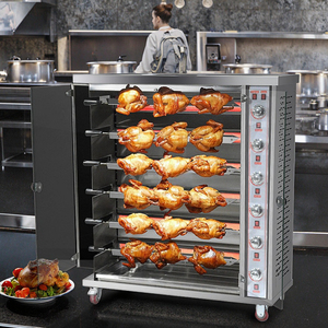 Eficiente pequeña calefacción eléctrica completamente automática <span class=keywords><strong>pollo</strong></span> asador parrilla eléctrica rotativa máquina de parrilla de <span class=keywords><strong>pollo</strong></span> - Product Image 1