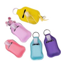 Porte-clés personnalisé en néoprène pour flacon de désinfectant pour les mains, 30 ml, blanc vierge pour sublimation avec anneau