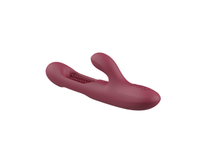 Masseur vibrant Delove Rabbit Wand, 10 modes de vibration, 10 modes de battement, étanche, rechargeable par USB, pour hommes, femmes, corps entier, soirées lesbiennes - Product Image 3