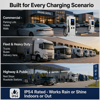 Estación de Carga Rápida para Vehículos Eléctricos Deedian de 120kW, 160kW, 240kW, CCS2, GBT, OCPP2.0.1, con Conexión 4G y Ethernet, para Logística, OEM