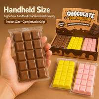 Bloc de chocolat réaliste, jouet sensoriel souple à presser, barre anti-stress fantaisie pour commandes d'exportation en gros