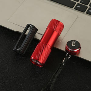 <span class=keywords><strong>Yao</strong></span> <span class=keywords><strong>Ming</strong></span> 9LED lampe de poche blanche Mini forte quotidienne Portable étanche 3W Logo écologique en alliage d'aluminium transfrontalier petit cadeau - Product Image 2