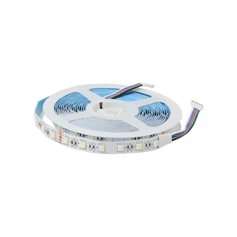 Bande lumineuse LED SMD 5050 RGBW 4 en 1 lumière blanche chaude 5m DC 12V bande lumineuse intelligente LED flexible étanche multicolore