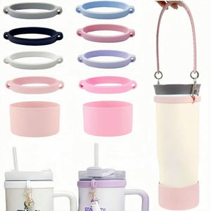 Anneau de fixation en silicone pour gobelet, Anneau de suspension pour gobelet avec cordon, Anneau en silicone élastique, Anneau de poignée portable - Product Image 2