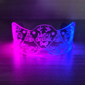 新着クリスマスパーティーLEDライトアップハーフフェイステクノロジーメガネ変色メガネコンサート - Product Image 2