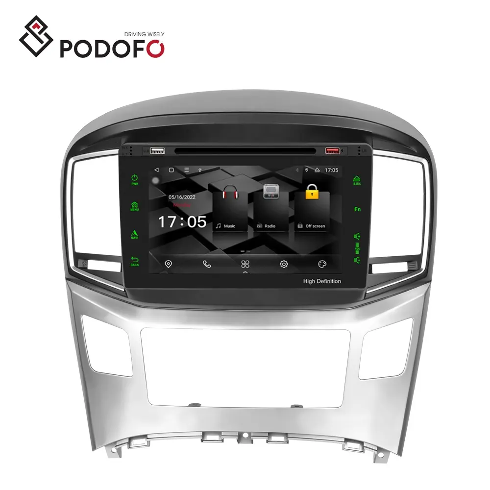 Podofo รถสเตอริโอวิทยุสำหรับ Hyundai H1 2016-2020รถสิทธิบัตรวิทยุ8 Core 2 + 32GB Android 12รถ DVD Player CarPlay GPS WiFi 3G