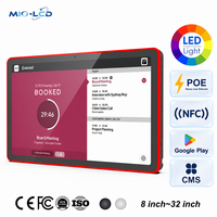 Écran intelligent Android 11 pouces Full HD IPS avec indicateur d'état pour la gestion des horaires de salles de conférence d'entreprise