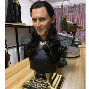 Statue de buste de <span class=keywords><strong>Loki</strong></span> en résine et fibre de verre de qualité supérieure, collection d'objets de collection, figurine d'<span class=keywords><strong>action</strong></span>, taille réelle, statue de Thor - Product Image 2