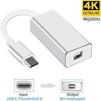 USB 3,1 tipo C a Mini Display Port Adaptador 4K Apple Mac Chromebook convertidor Universal conector HDMI Aplicación de altavoz