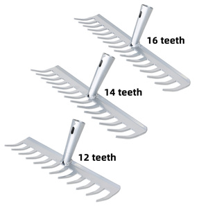 Vertak 14 Răng Vườn Cào Đầu Lá Cào Tùy Chỉnh Thép Bền Bãi Cỏ Cào Mà Không Cần Xử Lý Cho Nhiều Sử dụng - Product Image 2