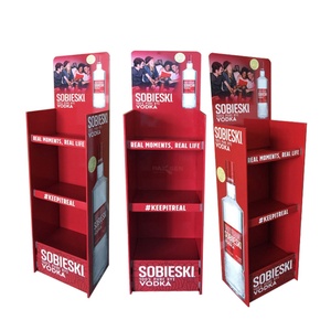 Foldable Eco-Friendly Supermarket Floor Display <b>Stands</b> Corrugated Paper for POP for Beverage Wine Retail Soft <b>Drinks</b> Cardboard - Product Image 5