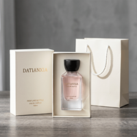 Flacon de parfum en verre de luxe de style nouveau, 100 ml, 50 ml, 30 ml, flacon de parfum carré avec emballage en boîte