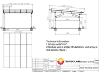 Soportes de Acero para Paneles Solares TRIPSOLAR TP-GS-SC-S, Sistema de Montaje de Paneles Solares Galvanizados en Caliente
