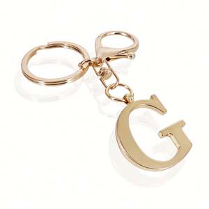 Llavero Personalizado de Moda, Simple, Dorado, con Letras Inglesas de la A a la Z, Colgante Metálico, Accesorio Simple para Bolsos - Product Image 4