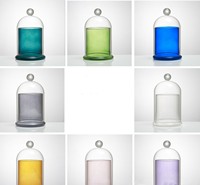 Vente en gros de couvercles en verre d'aromathérapie Tasse à bougies en verre avec huile essentielle Verres en pierre d'encens Bougeoir