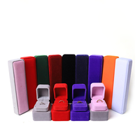 Ensemble de boîtes de présentation de bijoux en velours personnalisées avec emballage de style tiroir pour une utilisation en boutique de détail