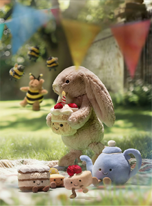 EZBABY <span class=keywords><strong>Peluche</strong></span> de Conejo Estilo <span class=keywords><strong>Bugs</strong></span> <span class=keywords><strong>Bunny</strong></span>, Súper Suave, con Pastel de Cumpleaños, Juguete de <span class=keywords><strong>Peluche</strong></span> para Niños - Product Image 2