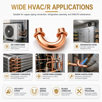 Raccord de retour en cuivre OEM pour serpentin de condenseur et d'évaporateur de congélateur et de réfrigérateur