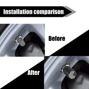 Capuchons de valve drapeau américain en acier inoxydable, couvre-poussière pour pneus de voiture sans chambre à air, pour berlines et SUV - Product Image 5
