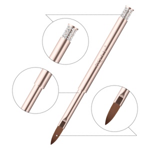<span class=keywords><strong>Kit</strong></span> de <span class=keywords><strong>pinceaux</strong></span> à ongles Kolinsky en nylon avec manche métallique doré, stylo gel ovale, marque privée, extra fin, pour nail art et <span class=keywords><strong>peinture</strong></span> <span class=keywords><strong>acrylique</strong></span> 3D - Product Image 3