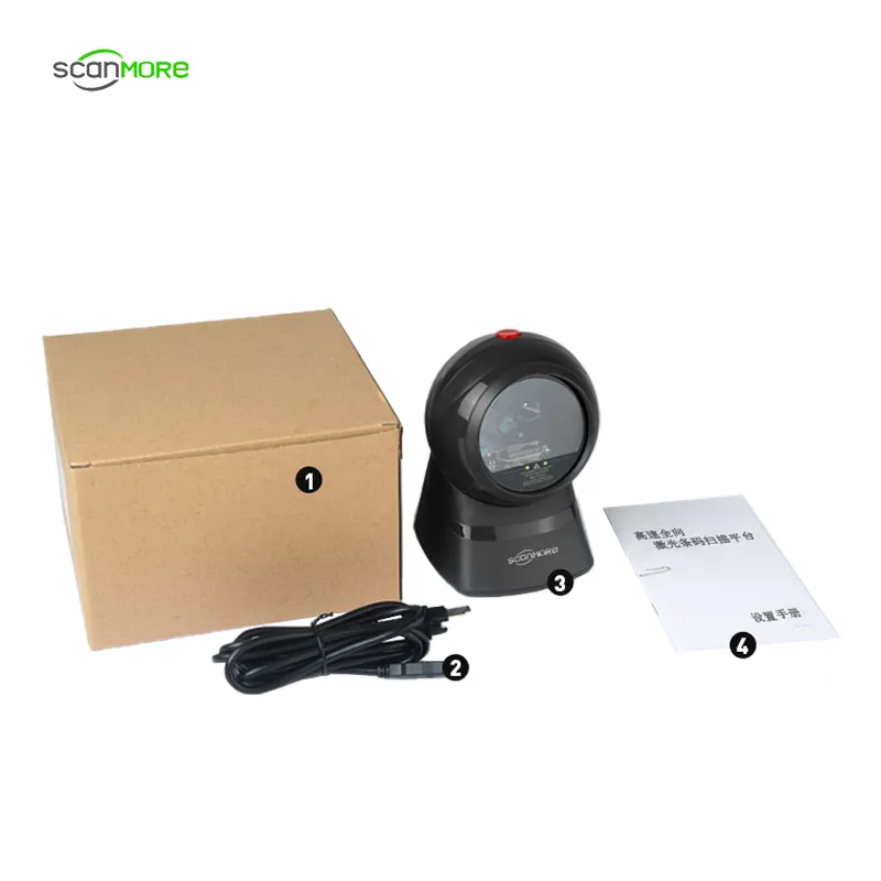 High Sensitive 2d Laser Handfree Flatbed Barcode Scanner Platform SM312J