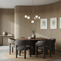Panneaux acoustiques flexibles en bois Akupanel, panneaux insonorisants à lattes, panneaux muraux avec support en PET, Wandpaneele Holz pour la décoration intérieure européenne