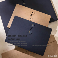 Enveloppe pour documents A4 en papier kraft avec fermeture à cordon, écologique, pour envoi express